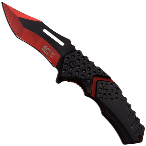 MTech USA Spring-Assisted Folding Knife - Red