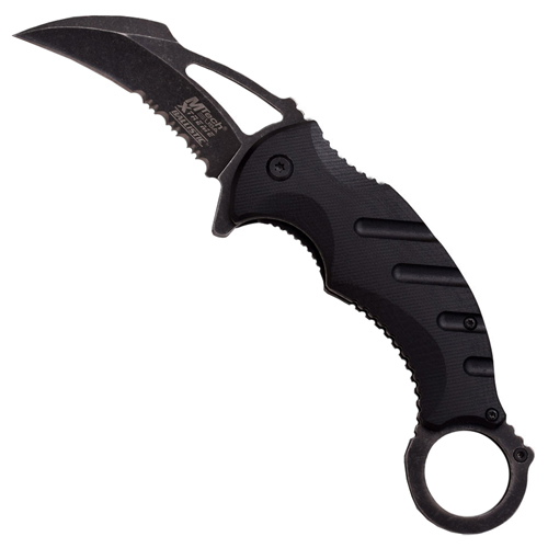 Mtech A833 Stonewashed G-10 Handle Folding Knife - Black