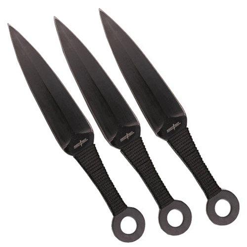 Perfect Point 3 Pcs Set With Sheath Black Throwing Knife