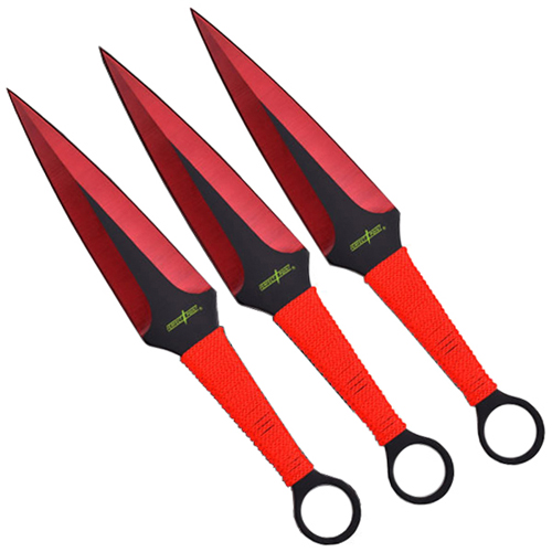 Perfect Point PP-869-3RD Throwing Knife Set 9 Inch - Red