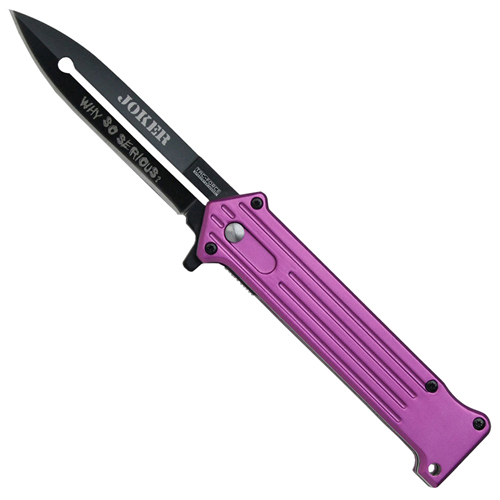 Tac-Force 4.5 Inch Closed Folding Knife - Black\Purple