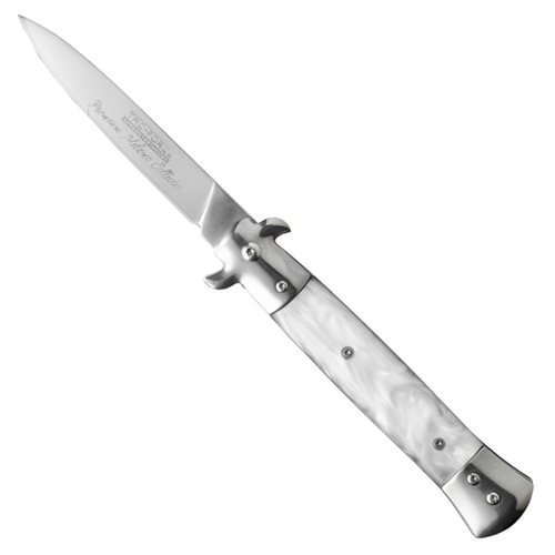 Tac Force Stiletto Folding Knife - White Marble