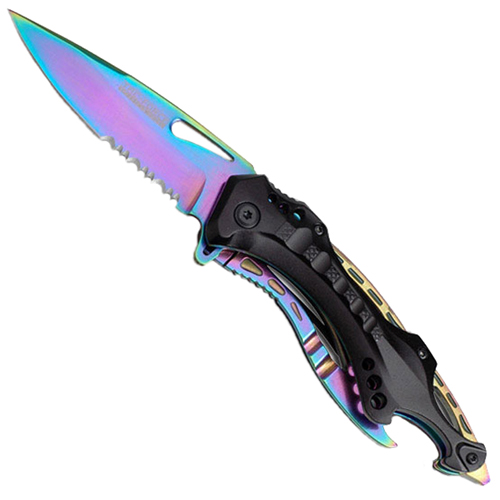 Tac-Force 4.5 Inch Closed Folding Knife - Rainbow