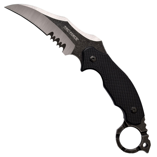 Tac-Force 9.5 Inch Overall Fixed Blade Knife - Stonewash