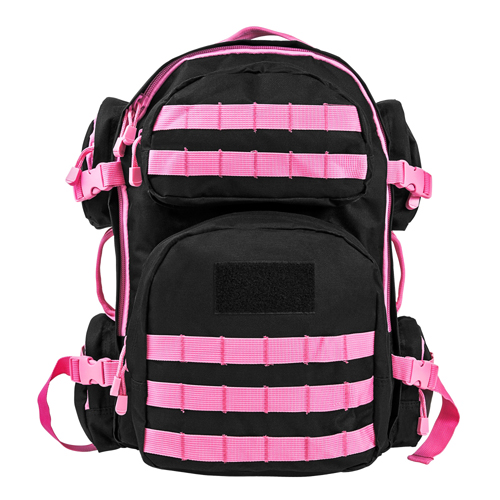 NcSTAR Tactical Backpack - Black/Pink Trim