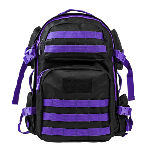 NcSTAR Tactical Backpack - Black/Purple Trim