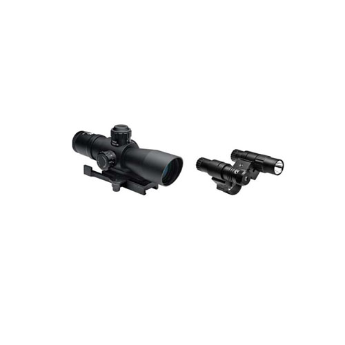 Ncstar Total Targeting System 2-7x32 P4 Sniper Scope Green Laser Flashlight
