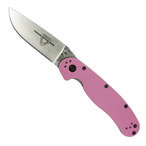 OKC RAT Model II SP Pink Handle Folding Knife