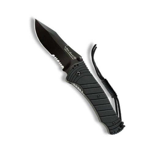OKC JPT 3S Drop Point Black Square Handle Knife