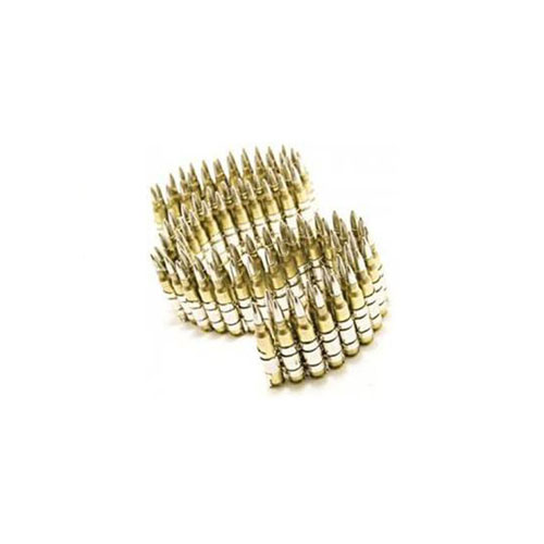 M249 223 Brass Bullet Belt With Nickle Tips And Silver Links