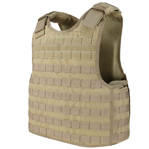 Padded Mesh Plate Carrier Vest (Tan)