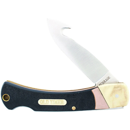 Schrade Old Timer Golden Claw Lockback Folding Knife with Gut Hook Blade