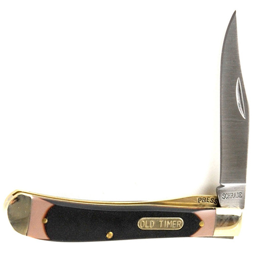 Schrade Gunstock Trapper Clam Pack Folding Knife