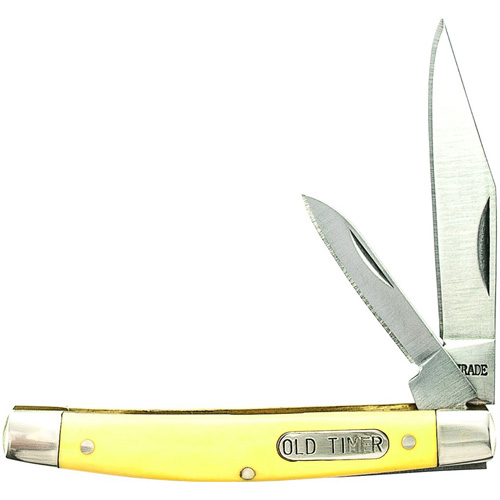 Schrade 3 5/16 Inches Middleman Jack 2 Blade Yellow Handle