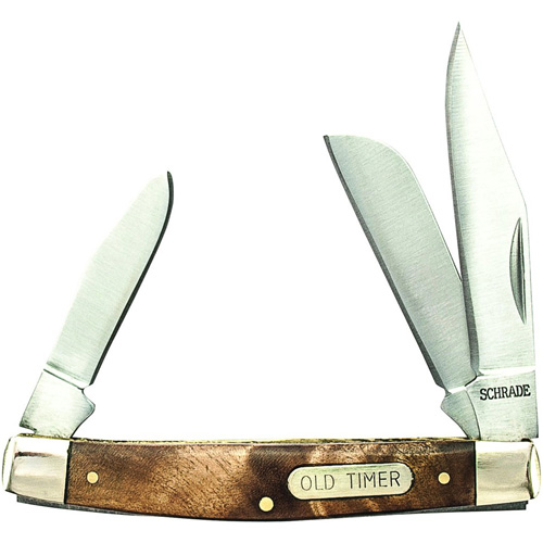 Schrade 3 Inches Middleman With Desert Iron Wood Handle
