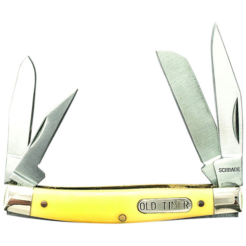 Schrade Knives 44OTY Old Timer Workmate Yellow Knife