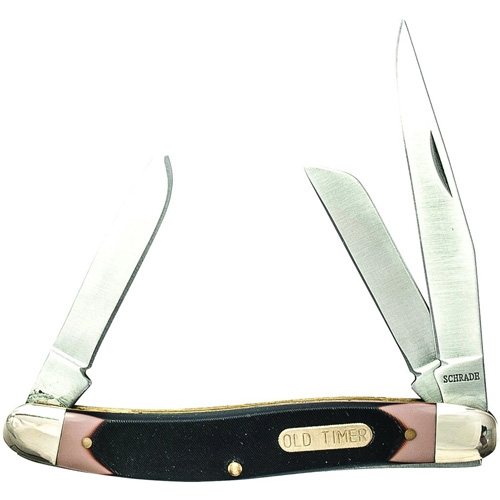 Schrade Old Timer Slim Premium Stock Folder With Clip Sheepfoot And Spey