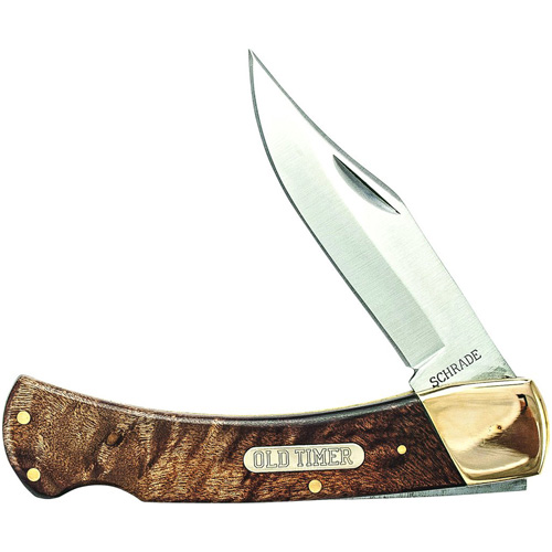 Schrade 5 Inches Golden Bear with Desert Iron Wood Handle