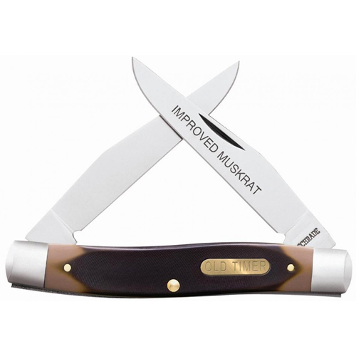 Schrade Game Muskrat 4 Inches Closed Clam Pack Folding Knife
