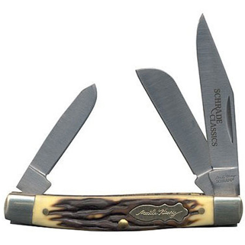 Schrade 834UHCP Schrade Uncle Henry Rancher 3-Blade Knife Clam Pack