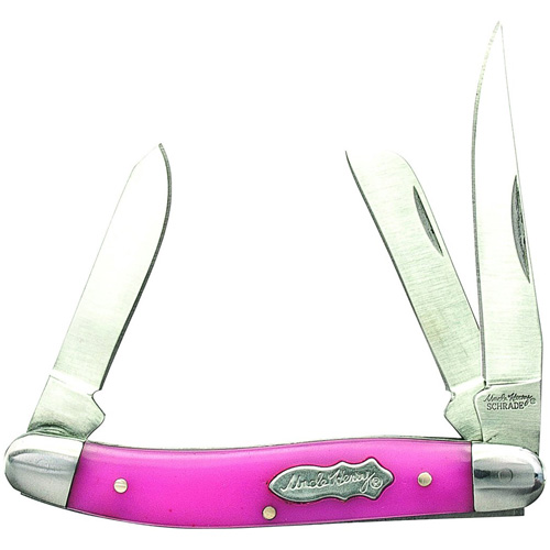 Schrade Knives 897UHP Uncle Henry Premium Stock Pink Knife