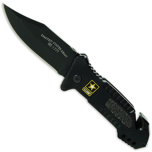 Schrade Collector Tin With ARMY7 Black Titanium Coated 440 Blade Knife