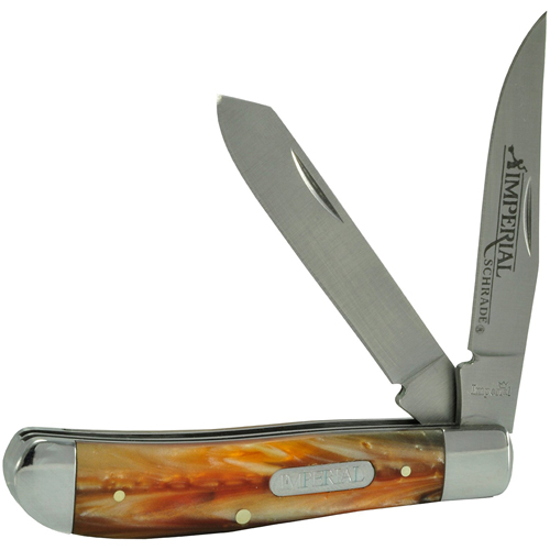 Schrade Imperial Stainless Steel 2 Blade Pocket Clam Pack Folding Knife
