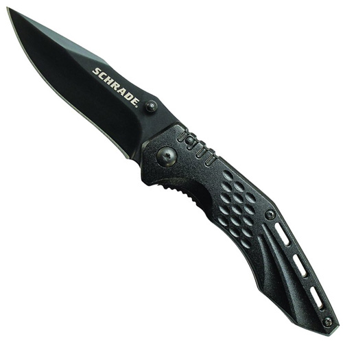 Schrade 7 Inch Overall Black Liner Lock Folding Knife