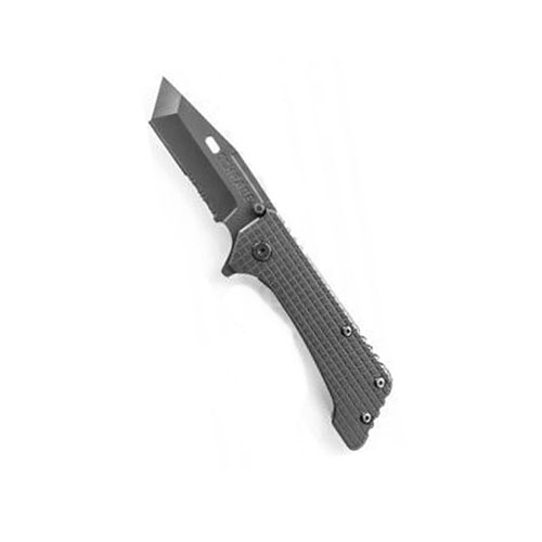 Schrade Titanium Coated 40 Percent Serrated Tanto Blade Folding Knife