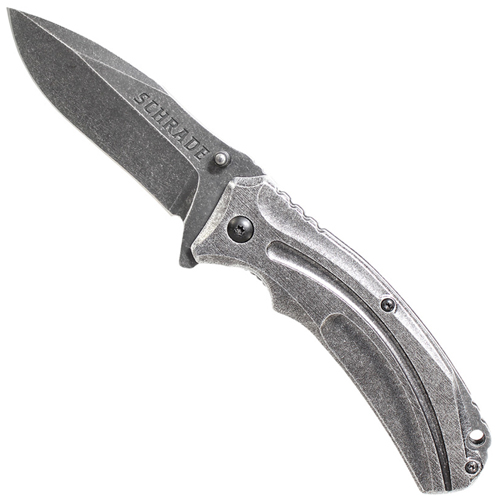 High Carbon Stonewash Stainless Blade Folding Knife