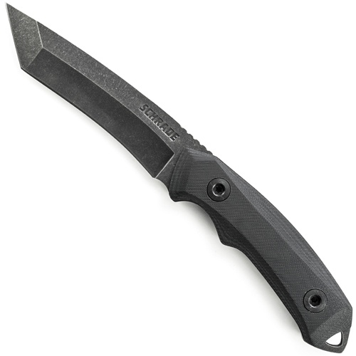 Schrade Stainless Steel Stone Wash Tanto Re-Curve Blade Fixed Blade Knife