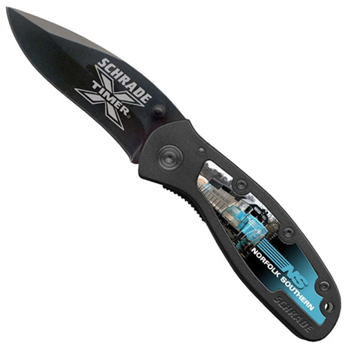 Schrade X-Timer Black Blade Folding Knife