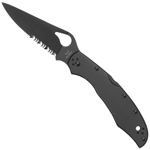 Spyderco Cara Cara2 Stainless Steel Combo Edge Folding Knife