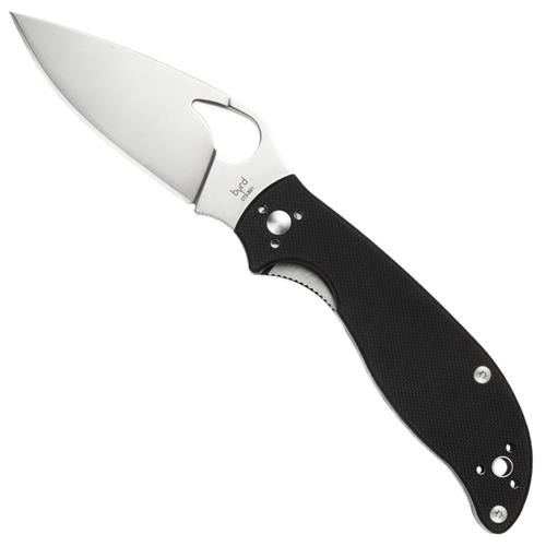Spyderco Byrd Raven 2 Plain Blade G10 Folding Knife