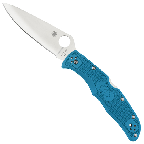 Spyderco Endura Lightweight Blue FRN Flat Ground Plain Edge Folding Knife