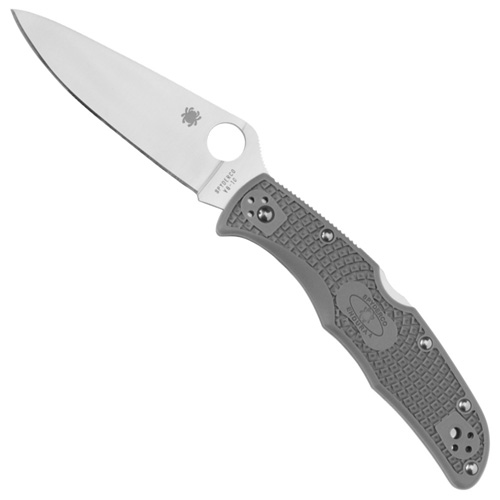 Spyderco Endura Lightweight Gray FRN Flat Ground Plain Edge Folding Knife
