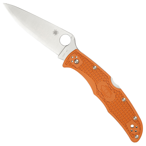 Spyderco Endura Lightweight Orange FRN Flat Ground Plain Edge Folding Knife