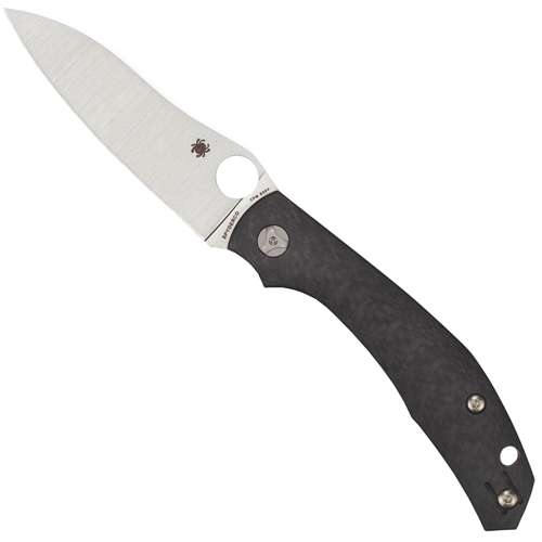 Spyderco Stainless Steel Satin Plain Blade Folding Knife