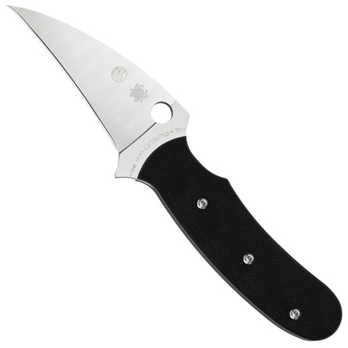 Spyderco Reverse Black Plain Edge Fixed Blade Knife