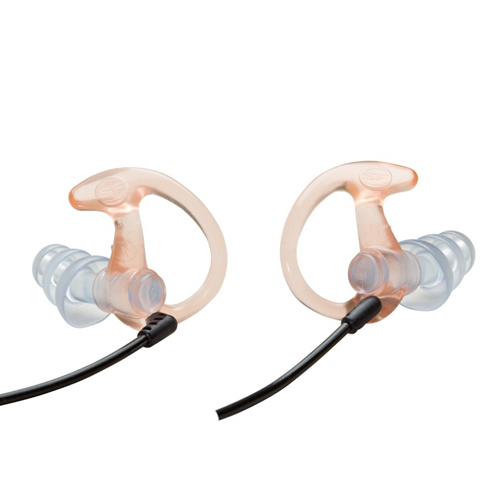 Triple Flanged Clear Large 1 Pair Full-Block Earplugs