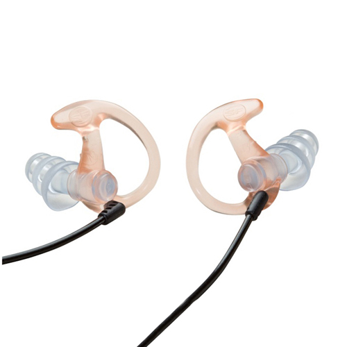 Triple Flanged Clear Medium 1 Pair Full-Block Earplugs