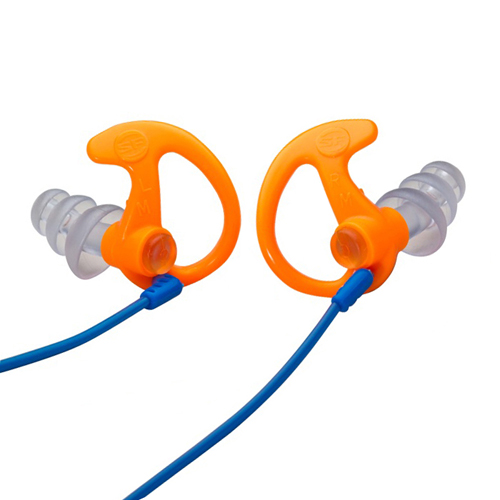 Triple Flanged Orange Small 1 Pair Full-Block Earplugs