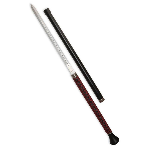 United Cutlery  Black Red Damascus Forged Ball Sword Cane