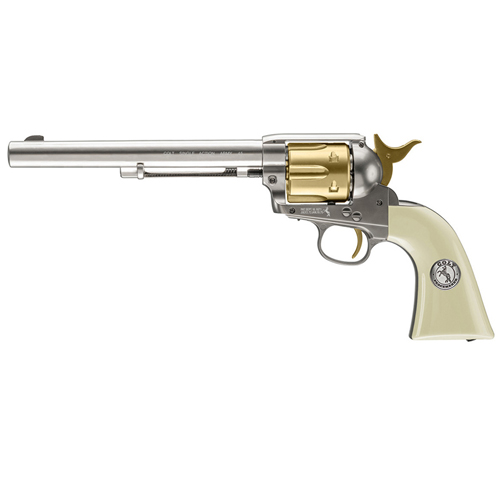 Colt Peacemaker Nickel and Gold Pellet Revolver CO2