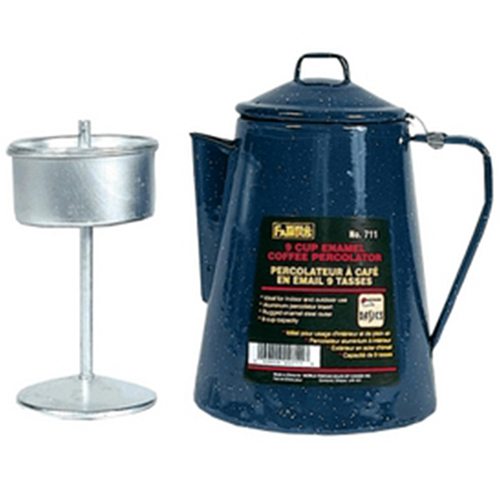 World Famous Camping 9 Cup Percolator (Blue)