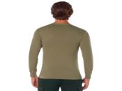 Mens Long Sleeve Solid Poly-Cotton T-Shirt