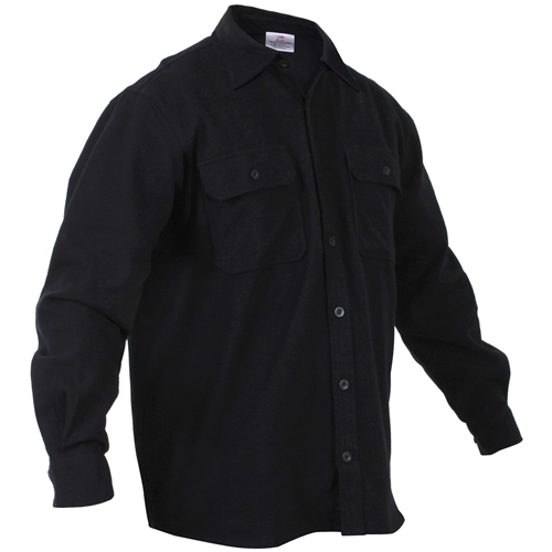 Mens Heavy Weight Solid Flannel Shirt